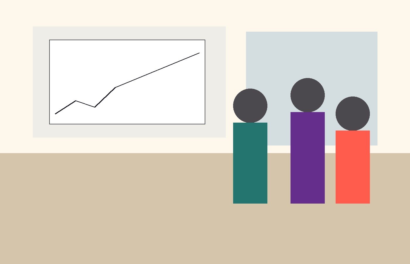Business team planning growth with charts and digital tools